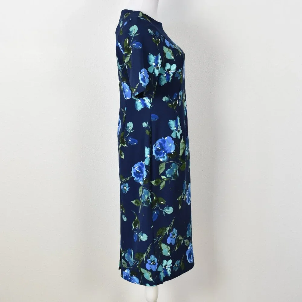 Maggy London Floral Midi Sheath Dress - 6 - Picture 6 of 8